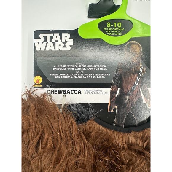 Disney Star Wars Chewbacca 2 Piece Halloween Costume New Child's Medium 8-10 - Picture 8 of 11